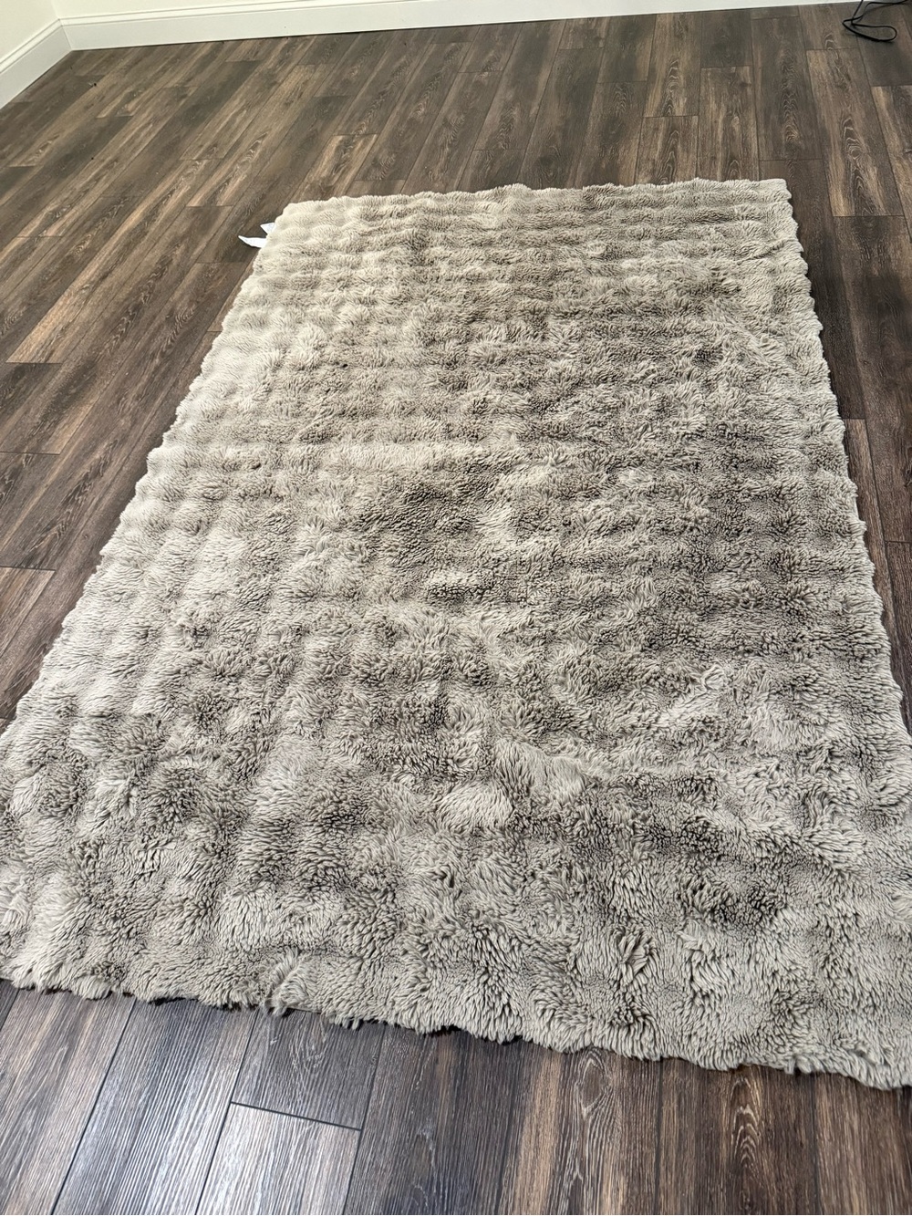 Plush Shag Area Rug - Taupe Machine Washable